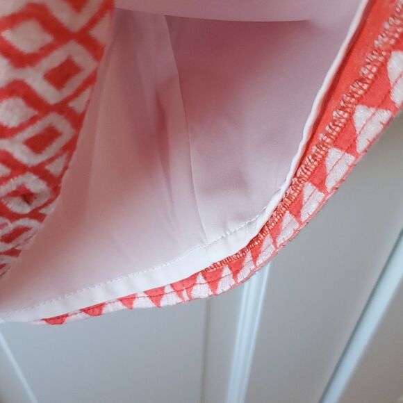 AQUA ORANGE WHITE SLEEVELESS KNIT SHEATH DRESS SIZE SMALL FULLY LINED - Picture 5 of 9